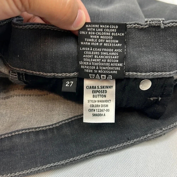 Hudson Women’s 27 Stretchy Ciara S.Skinny Exposed Button Distressed Jean - Picture 8 of 11